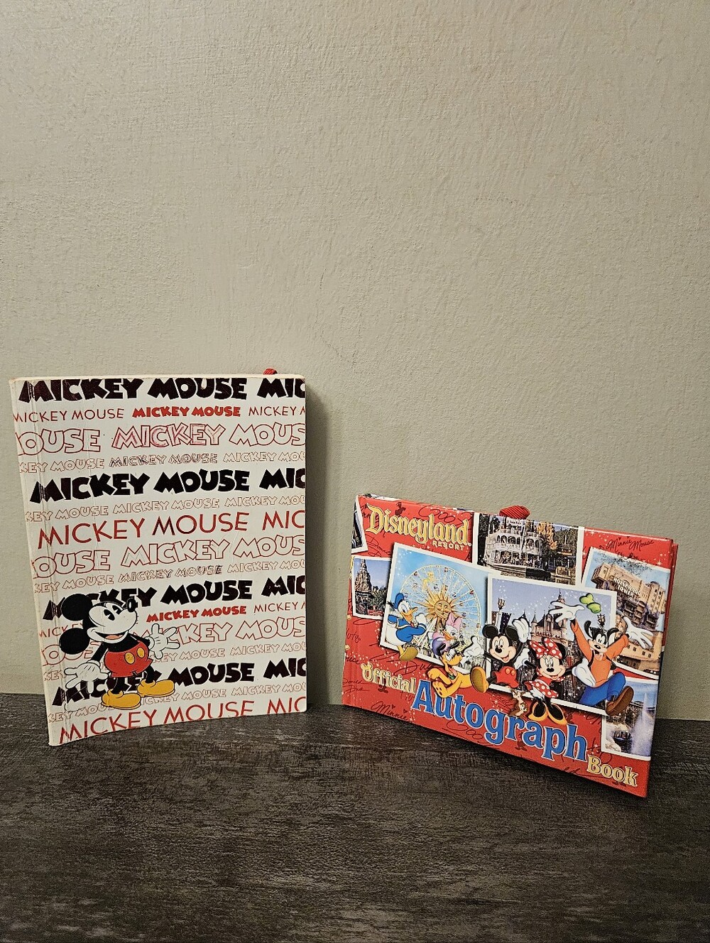 Vintage Disney Bundle: Mickey Mouse Composition Book & Disneyland Autograph Book